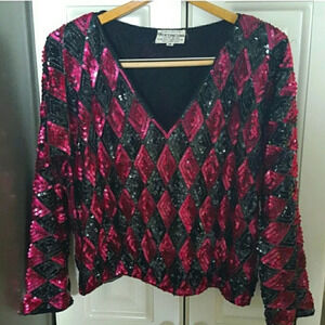 OM International in India Limited Edition Silk Sequin Lined Occaision Top